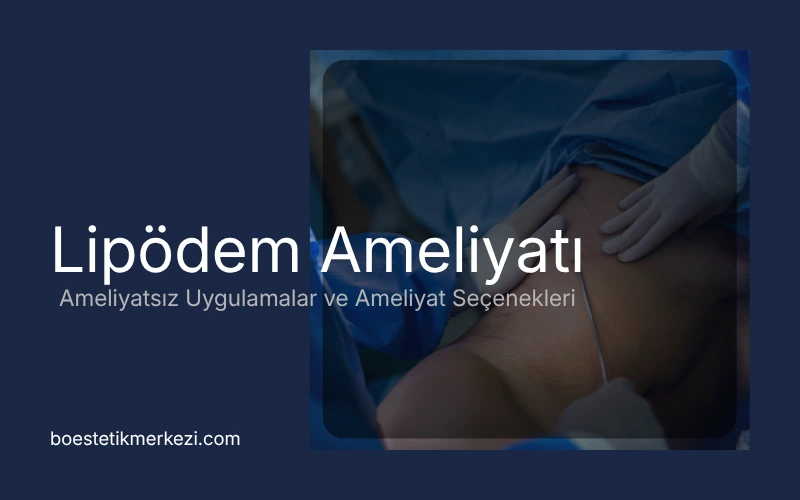 Lipödem ameliyatı ve ameliyatsız uygulamalar - BO Estetik rehberi